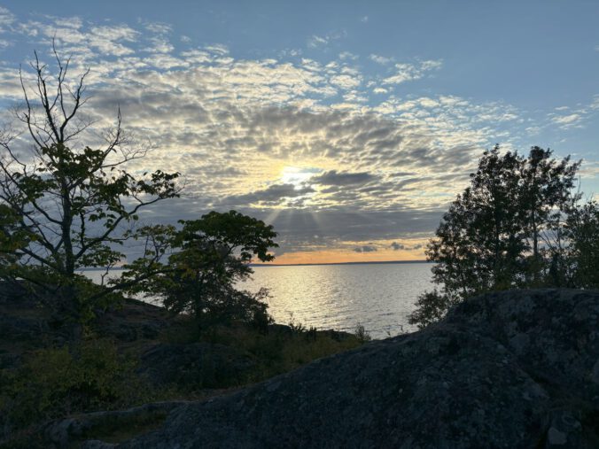 Abendsonne über dem Vättern.