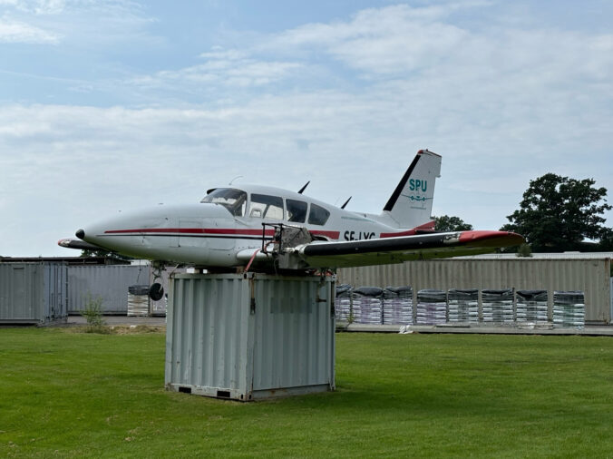 Gebrauchtes Kleinflugzeug.