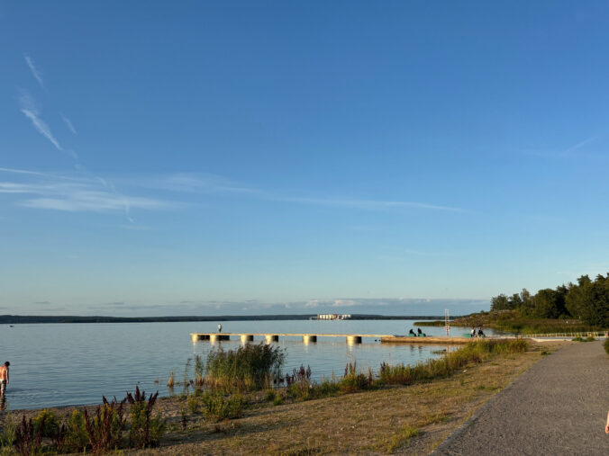 Blick auf Badeplatz.